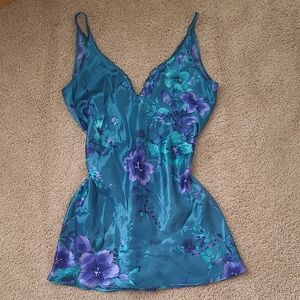 Floral Satin Slip Dress Size S
